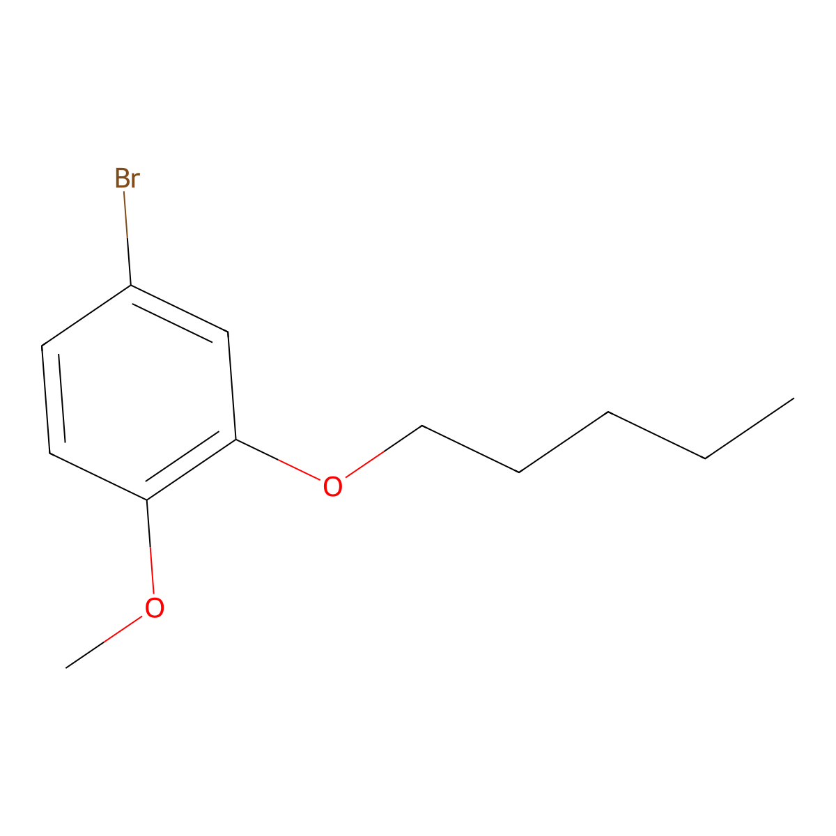 1-Bromo-4-methoxy-3-n-pentyloxybenzene molecular structure, CAS 1823360-99-1