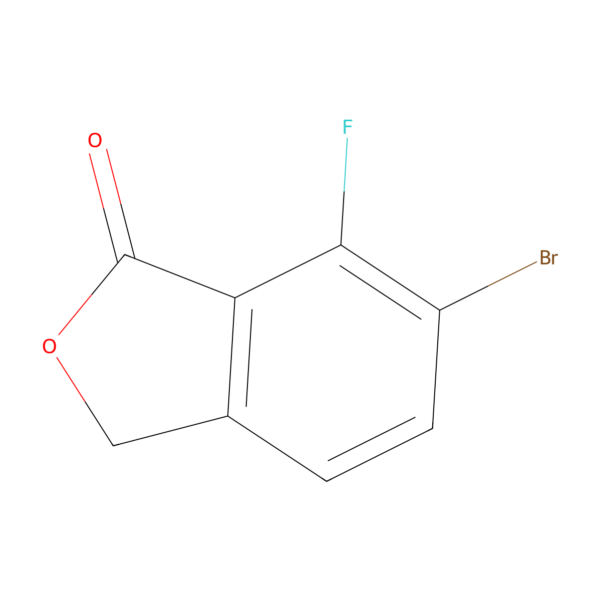 6-bromo-7-fluoroisobenzofuran-1(3H)-one molecular structure, CAS 1823361-16-5