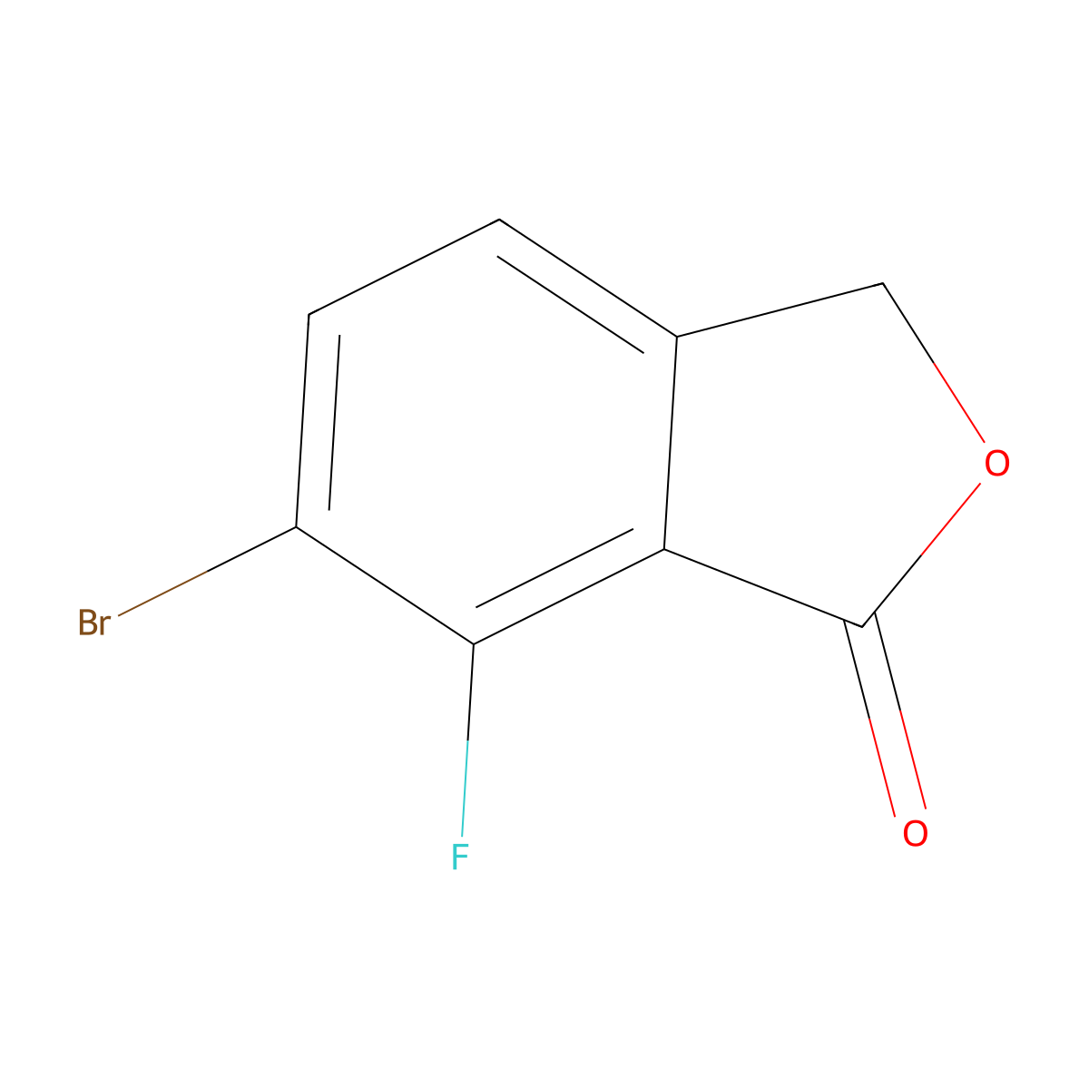 6-bromo-7-fluoroisobenzofuran-1(3H)-one molecular structure, CAS 1823361-16-5