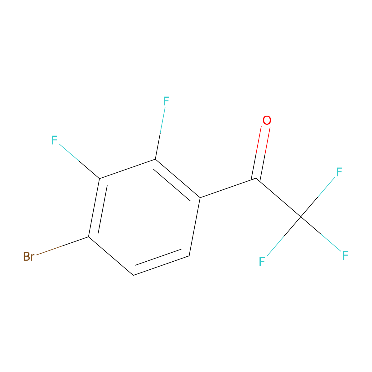 1-(4-Bromo-2,3-difluorophenyl)-2,2,2-trifluoroethan-1-one molecular structure, CAS 1823361-42-7