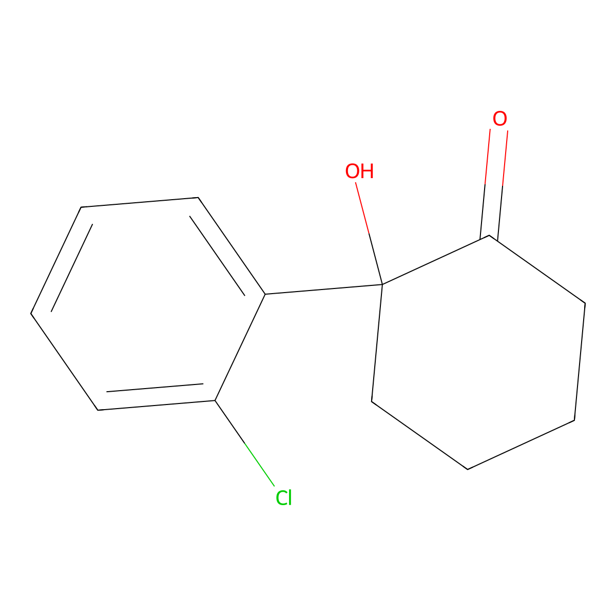 2-(2-Chlorophenyl)-2-hydroxycyclohexan-1-one molecular structure, CAS 1823362-29-3