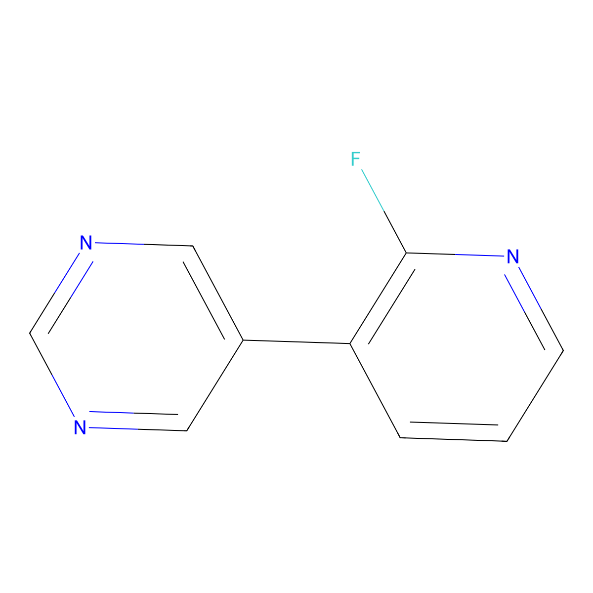 5-(2-Fluoropyridin-3-yl)pyrimidine molecular structure, CAS 1823363-14-9