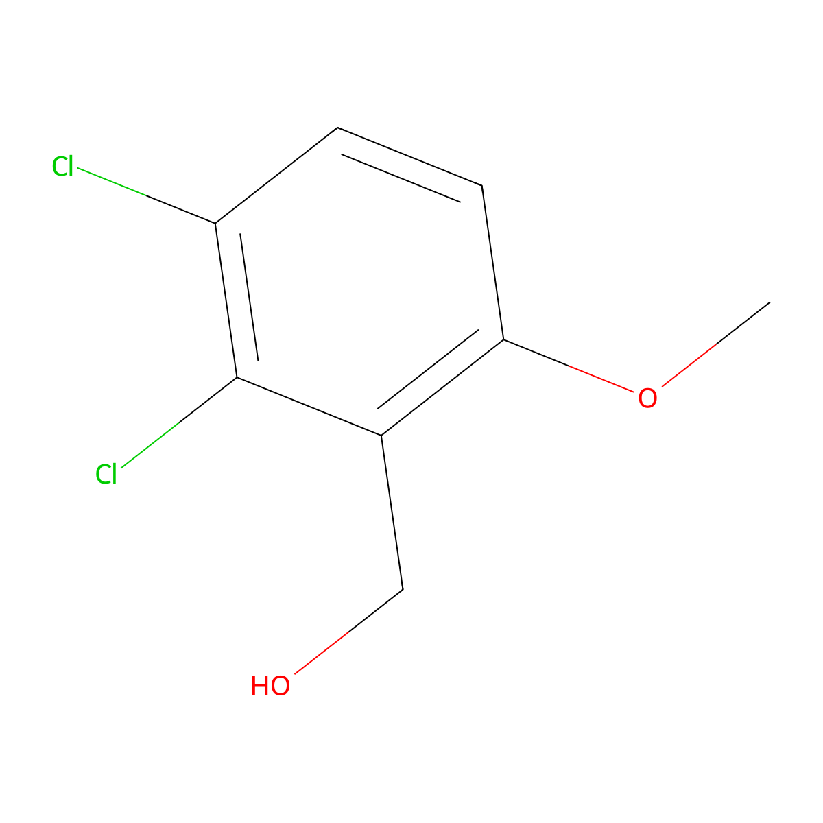 2,3-Dichloro-6-methoxybenzyl alcohol molecular structure, CAS 1823363-25-2