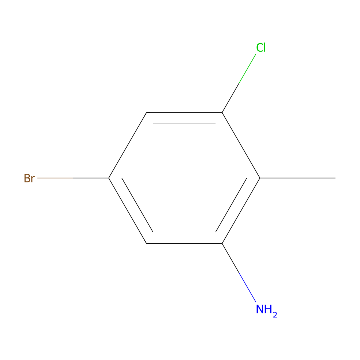5-broMo-3-chloro-2-Methylaniline molecular structure, CAS 1823364-20-0