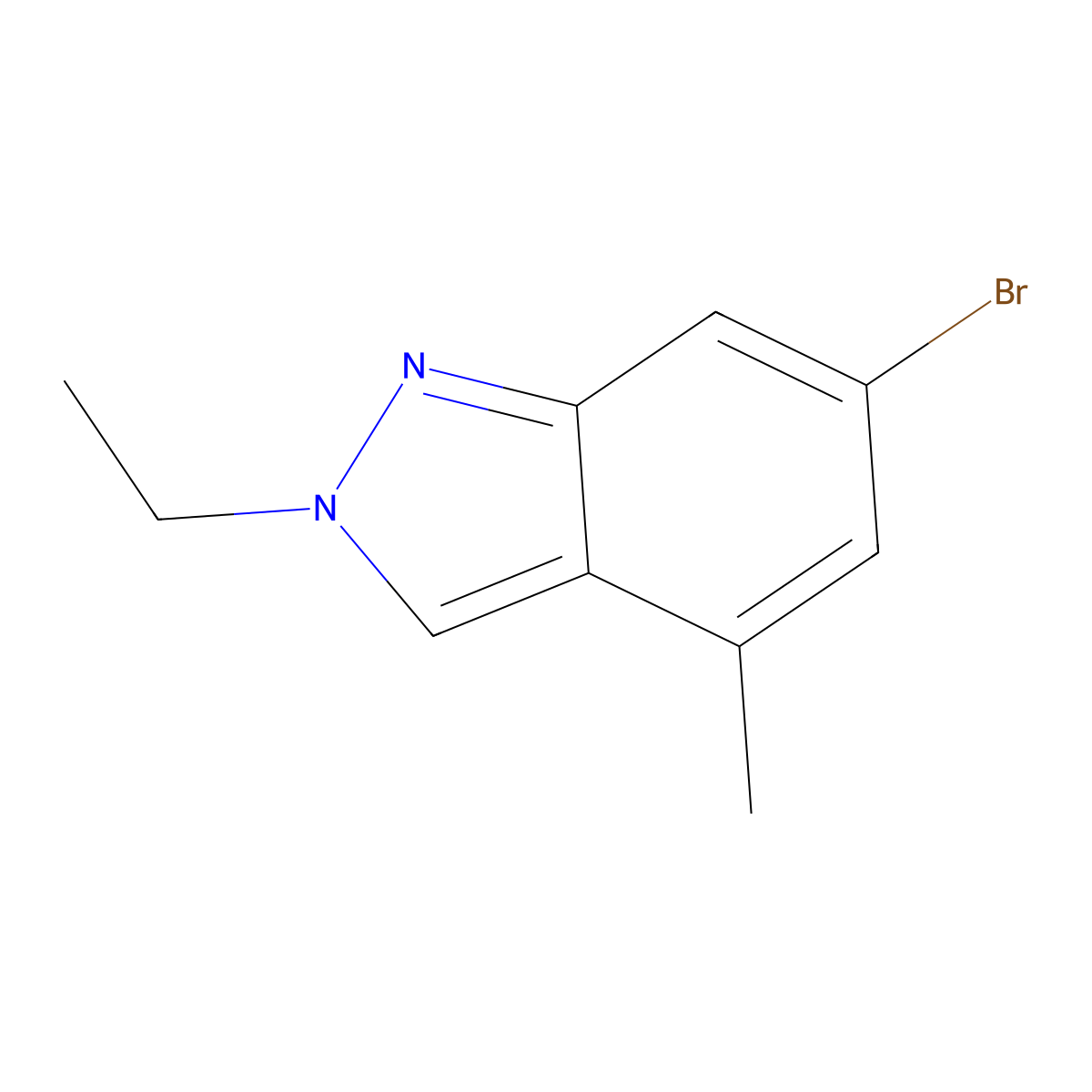 6-bromo-2-ethyl-4-methyl-2H-indazole molecular structure, CAS 1823365-33-8