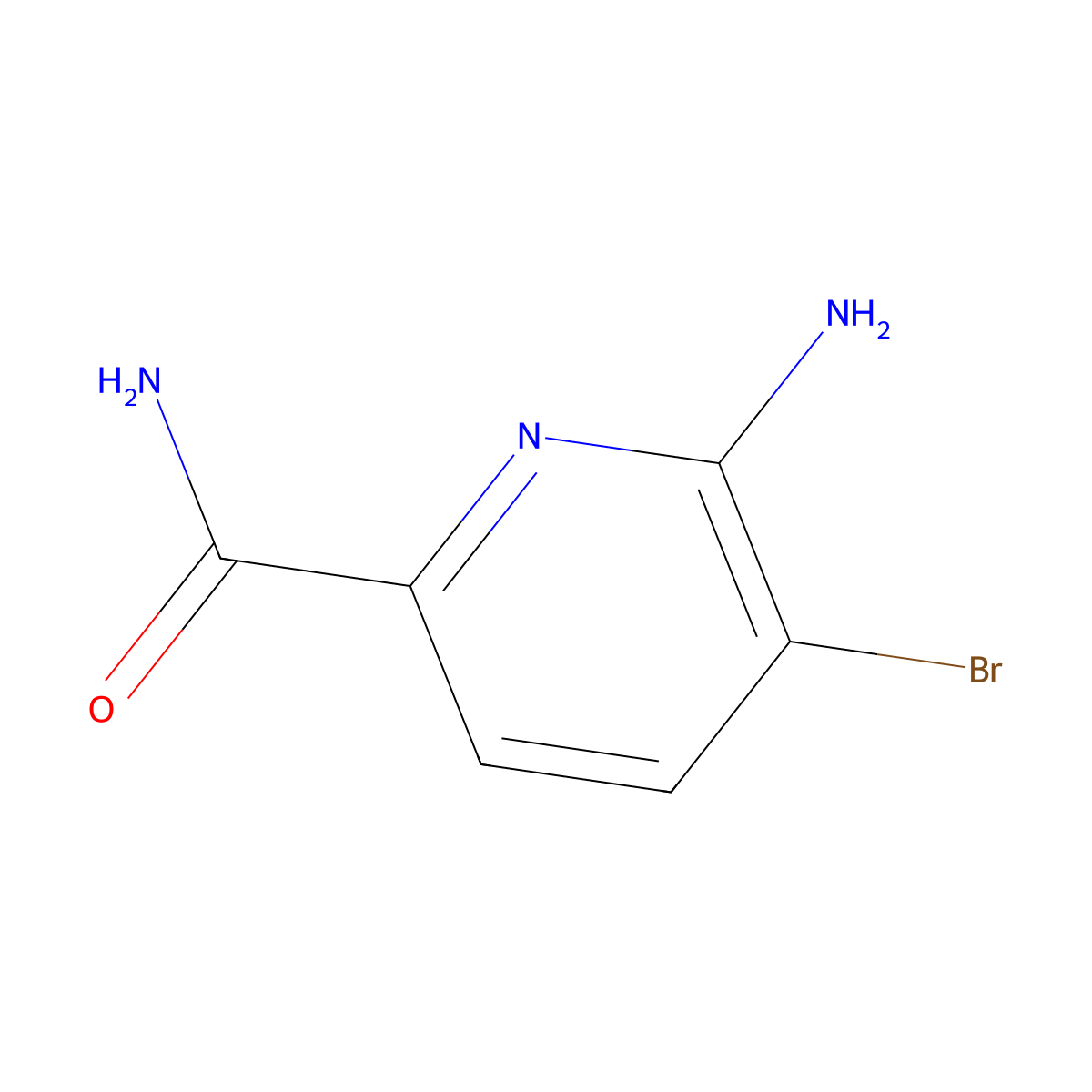 6-Amino-5-bromopicolinamide molecular structure, CAS 1823365-72-5