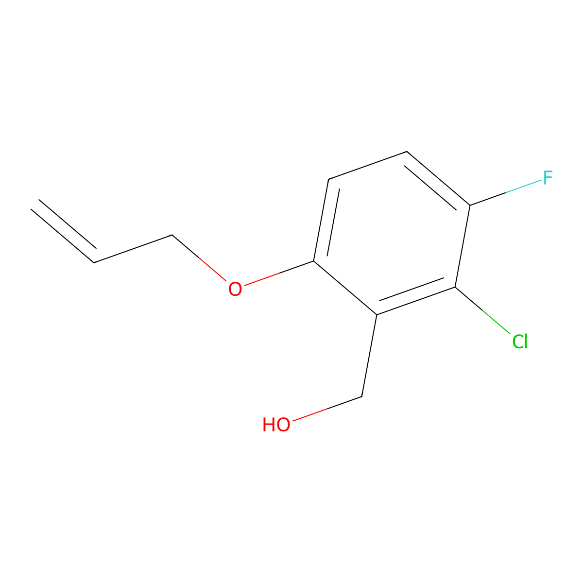 6-(Allyloxy)-2-chloro-3-fluorobenzyl Alcohol molecular structure, CAS 1823365-87-2