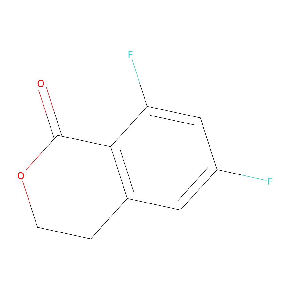 6,8-difluoro-3,4-dihydro-1H-2-benzopyran-1-one molecular structure, CAS 1823366-03-5