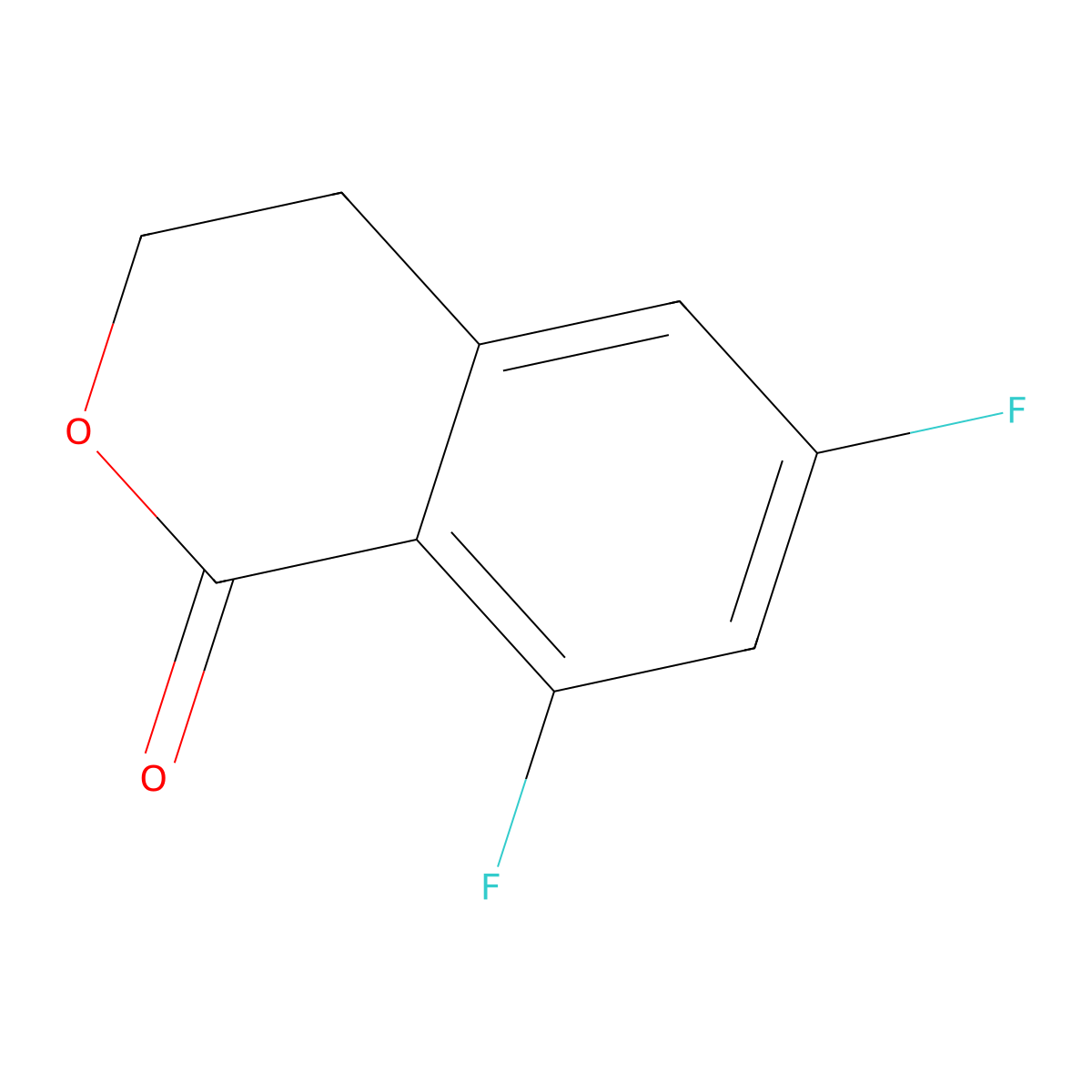 6,8-difluoro-3,4-dihydro-1H-2-benzopyran-1-one molecular structure, CAS 1823366-03-5