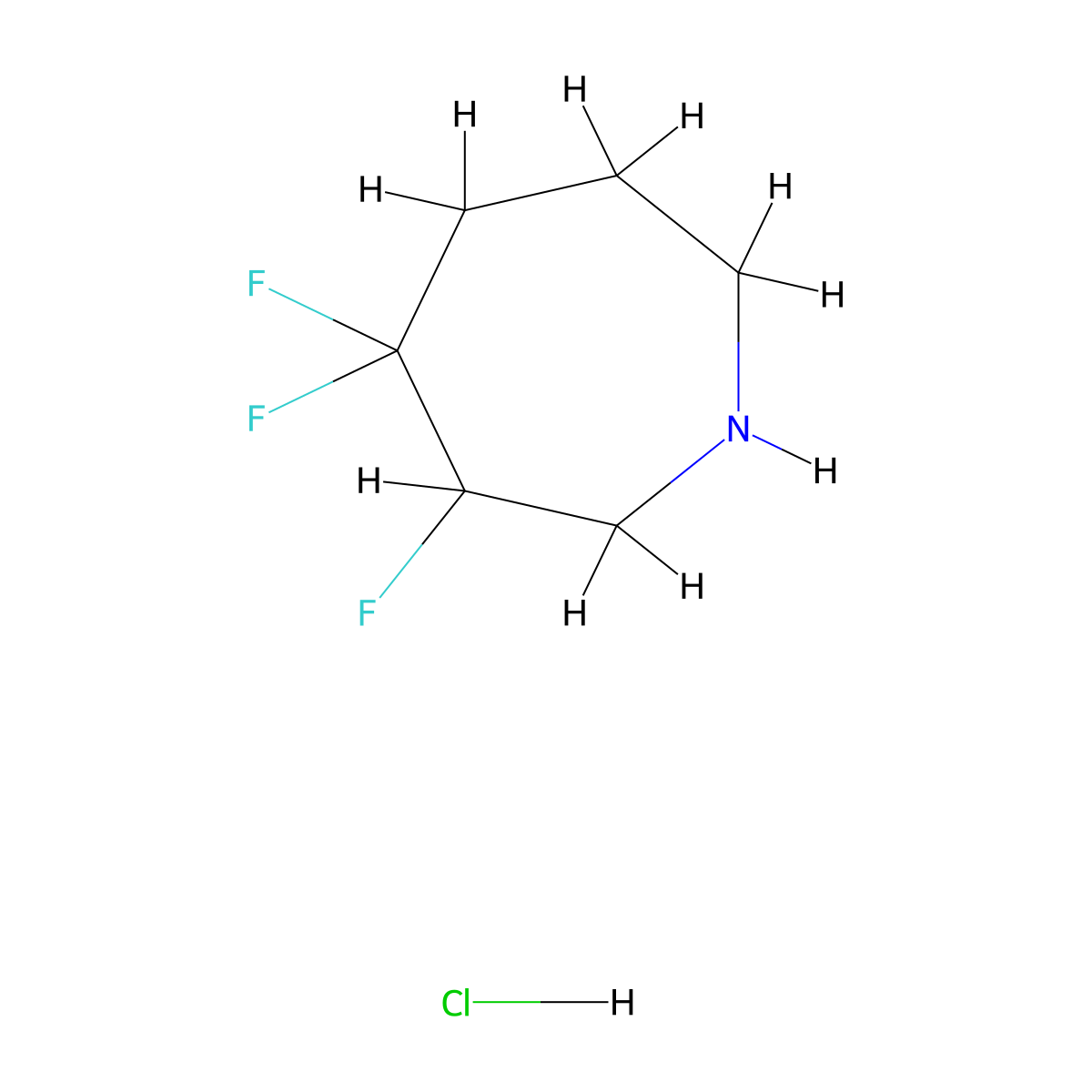 3,4,4-Trifluoroazepane hydrochloride molecular structure, CAS 1823366-22-8