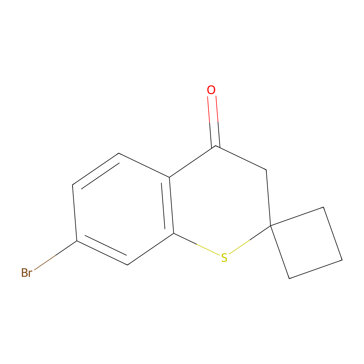 7'-Bromospiro[cyclobutane-1,2'-thiochroman]-4'-one molecular structure, CAS 1823366-63-7