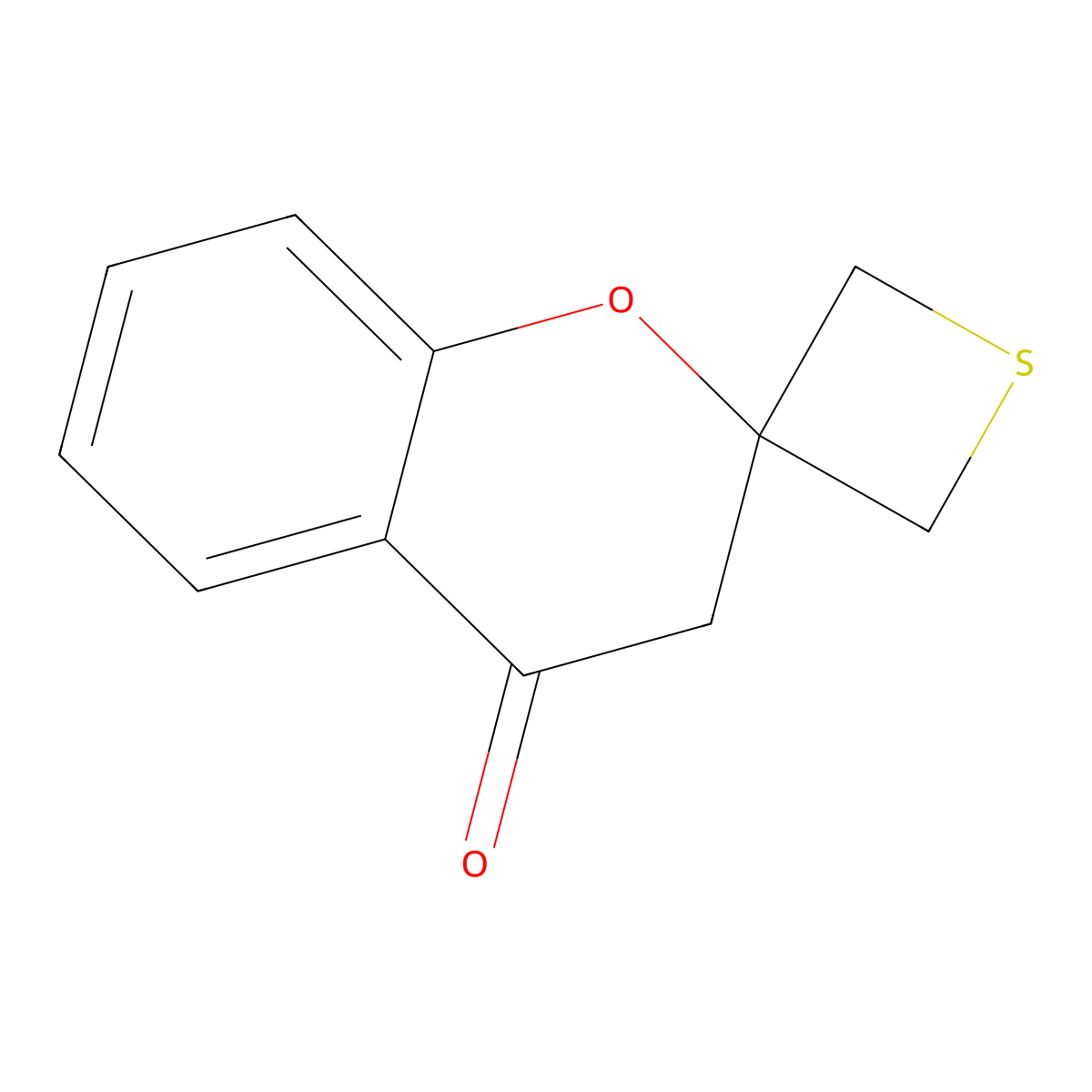 Spiro[chromane-2,3'-thietan]-4-one molecular structure, CAS 1823366-69-3