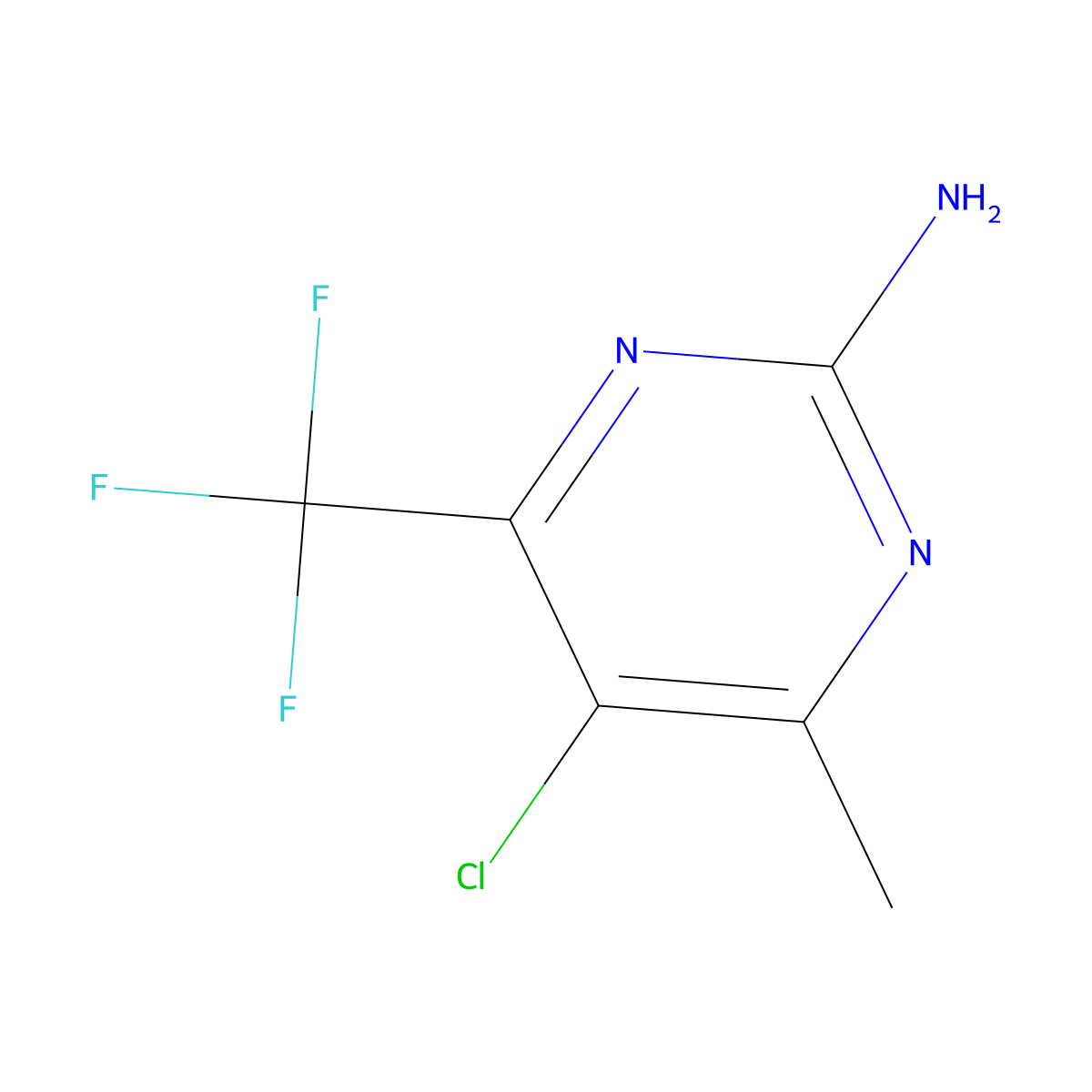 5-Chloro-4-methyl-6-(trifluoromethyl)pyrimidin-2-amine molecular structure, CAS 1823366-77-3
