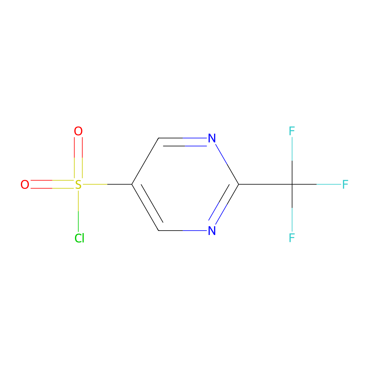 2-(Trifluoromethyl)pyrimidine-5-sulfonyl chloride molecular structure, CAS 1823366-80-8