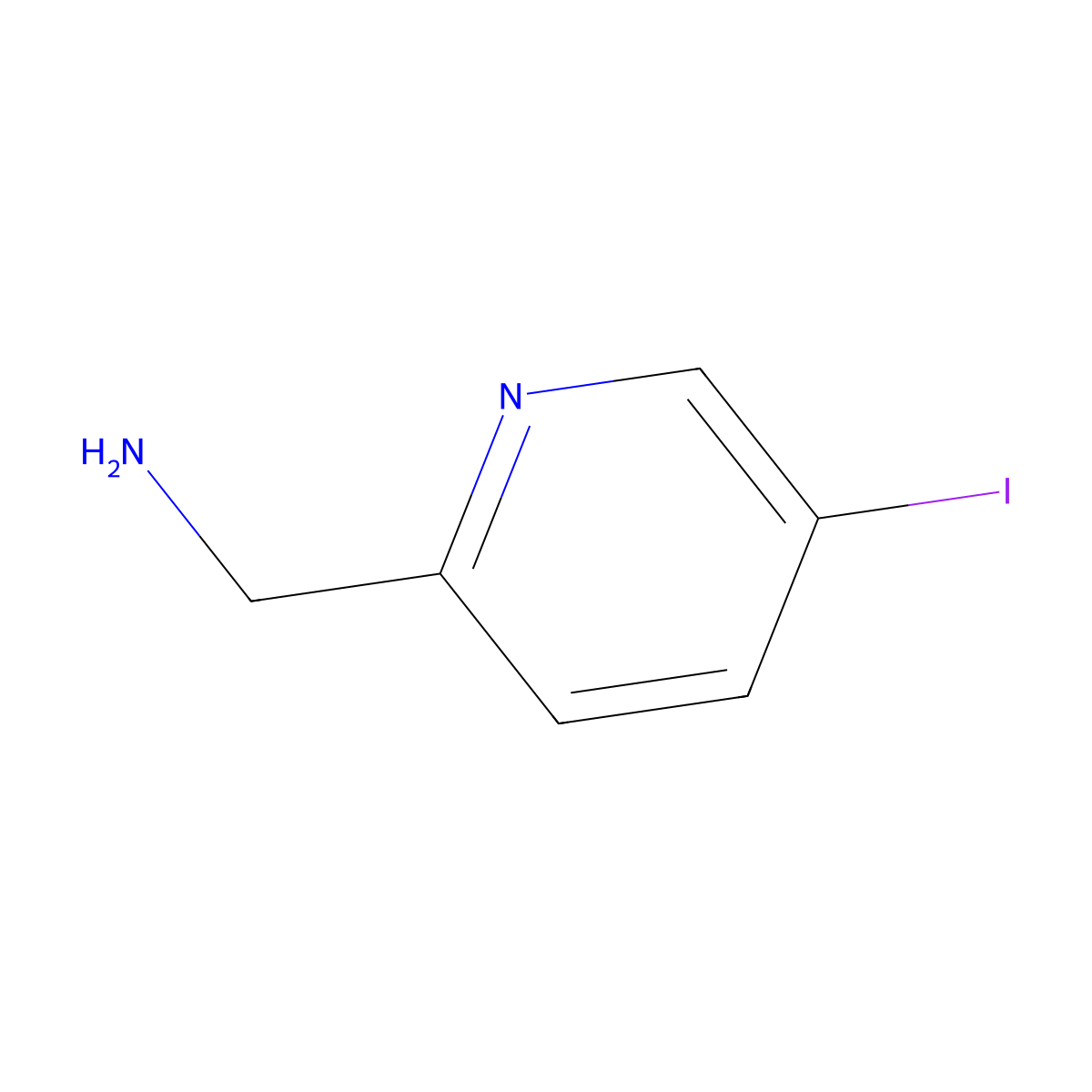 (5-Iodopyridin-2-yl)methanamine molecular structure, CAS 1823366-87-5