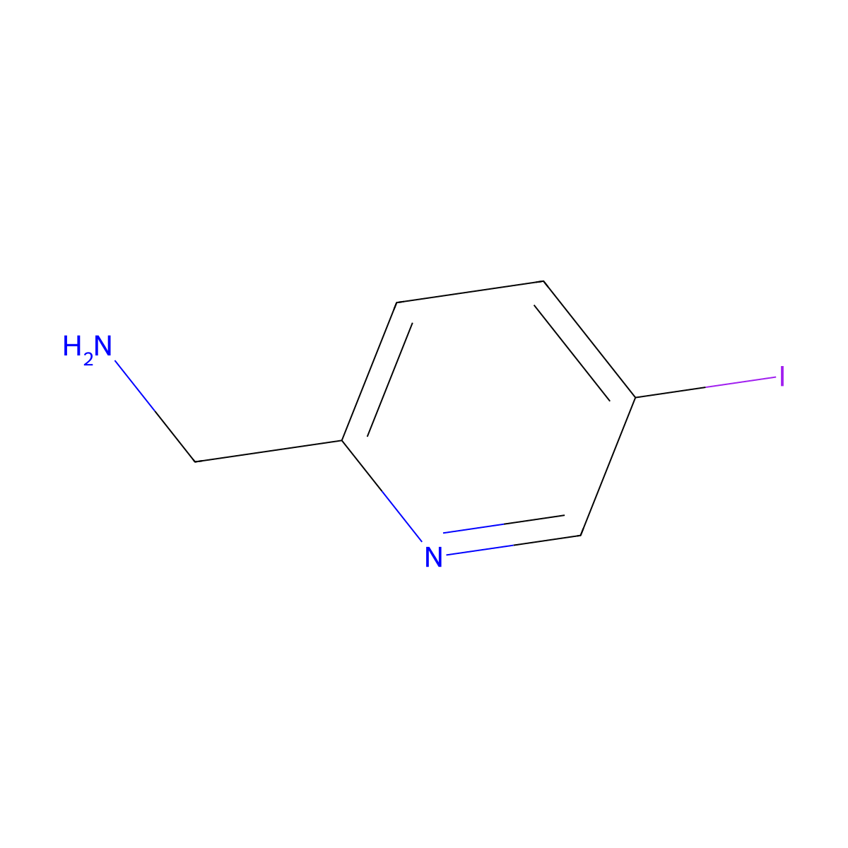 (5-Iodopyridin-2-yl)methanamine molecular structure, CAS 1823366-87-5
