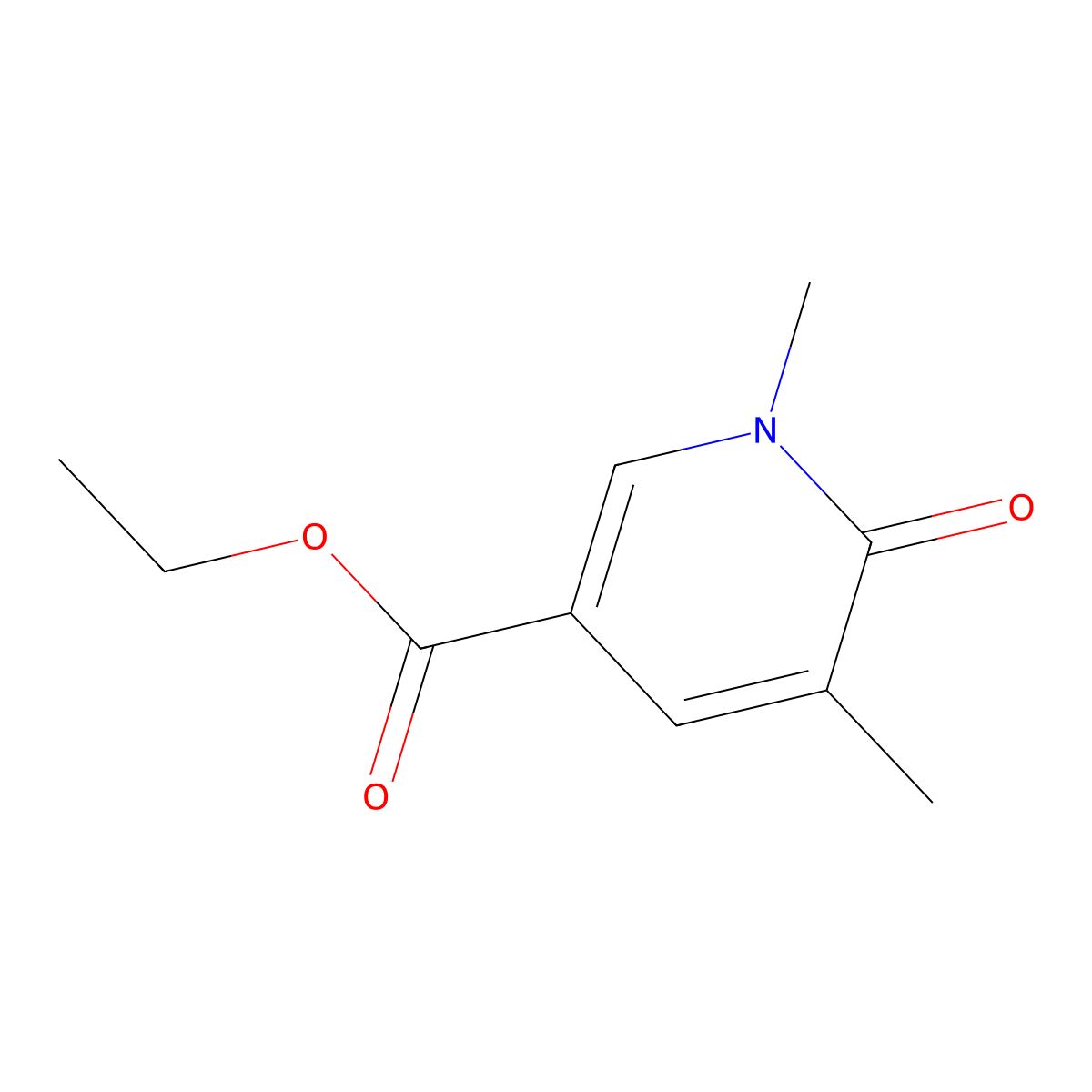 Ethyl 1,5-dimethyl-6-oxo-1,6-dihydropyridine-3-carboxylate molecular structure, CAS 1823367-00-5