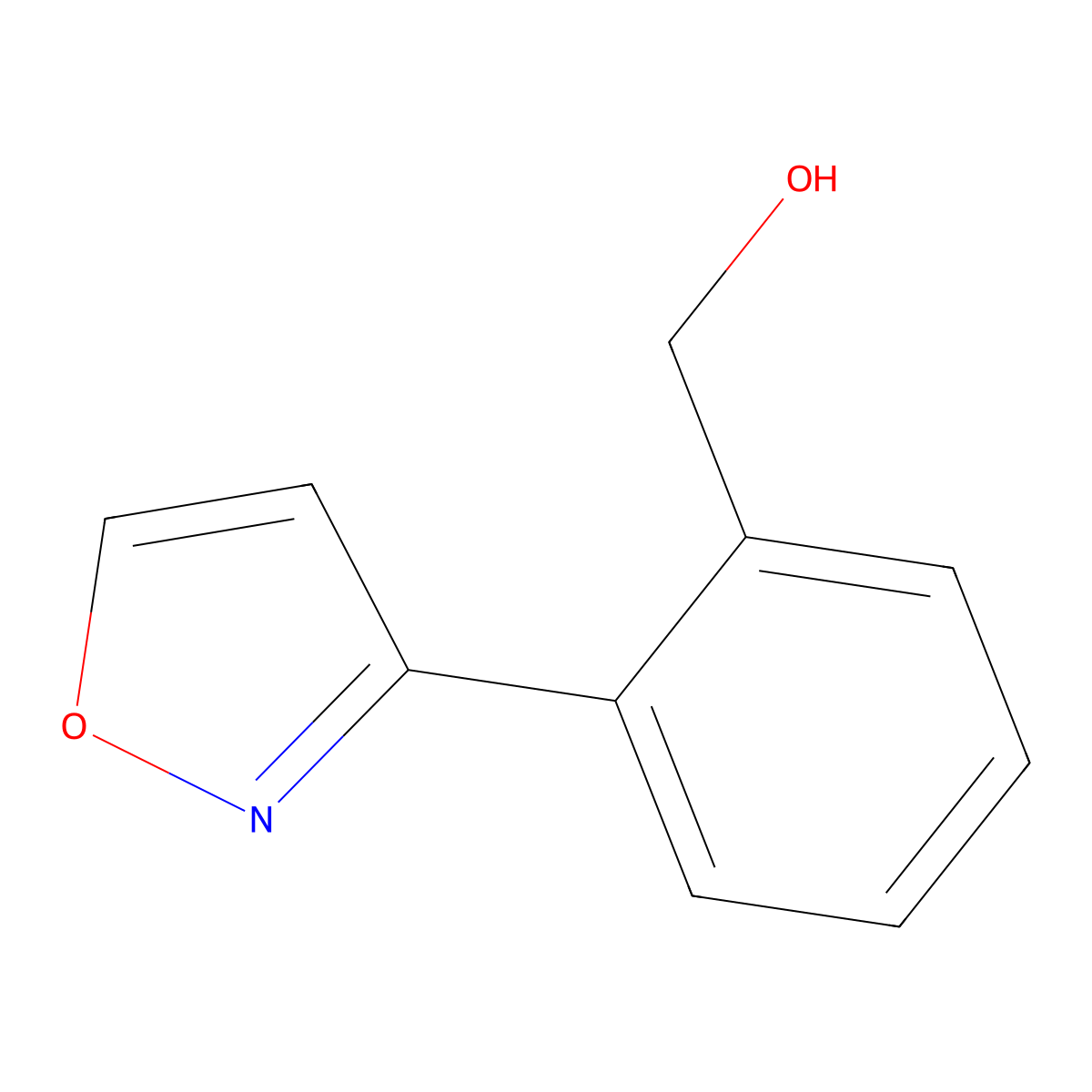 (2-(Isoxazol-3-yl)phenyl)methanol molecular structure, CAS 1823367-17-4