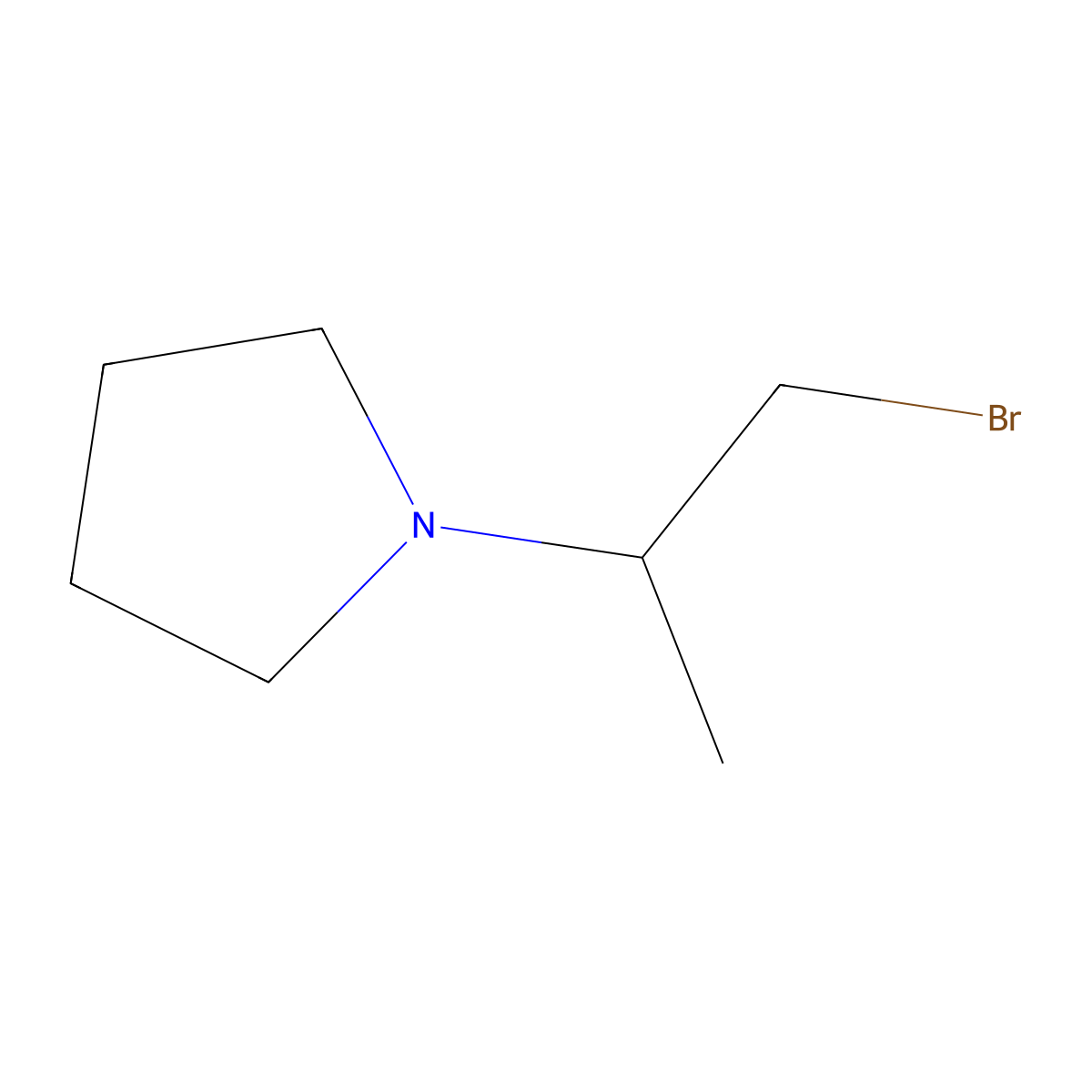 1-(1-Bromopropan-2-yl)pyrrolidine molecular structure, CAS 1823367-61-8
