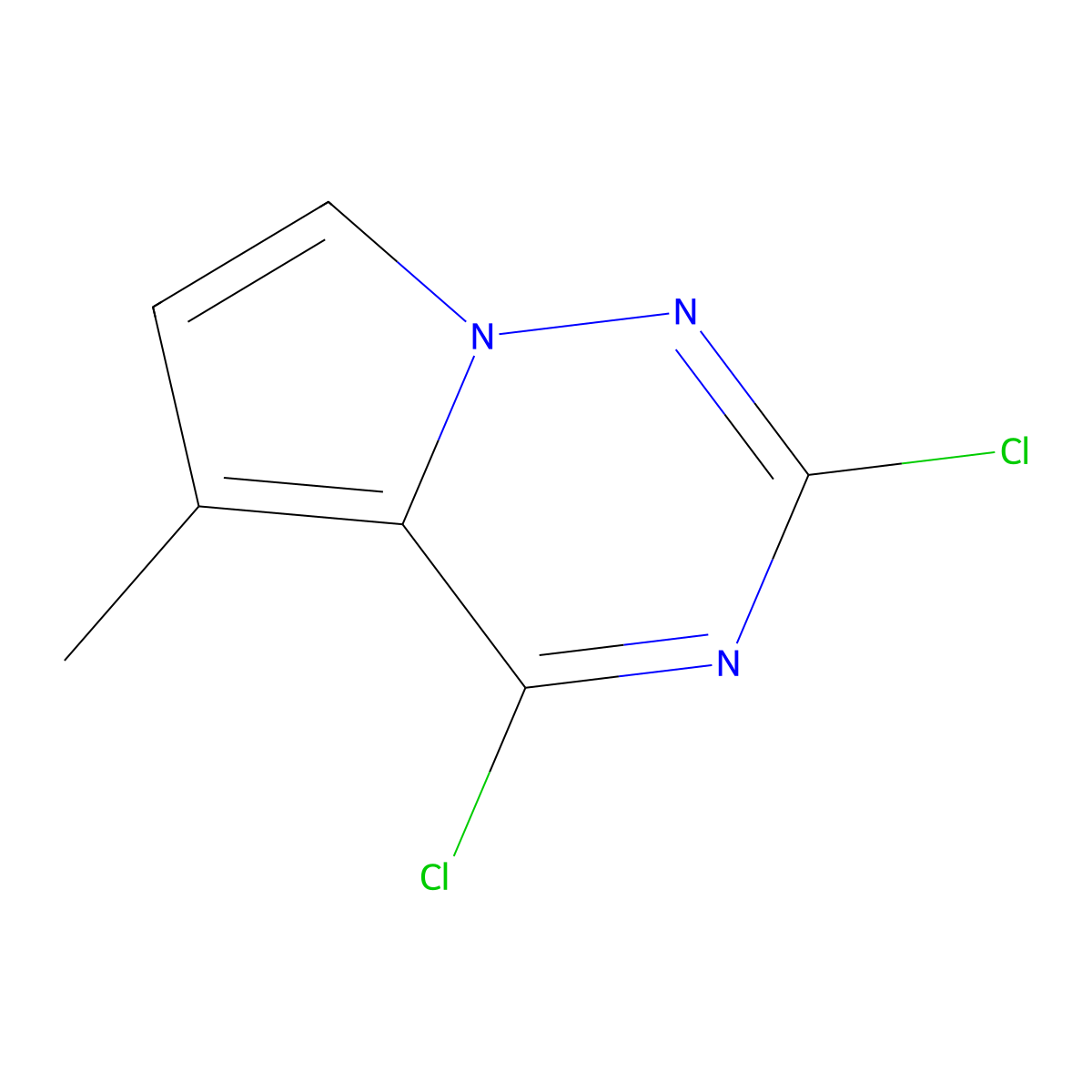 2,4-Dichloro-5-methylpyrrolo[2,1-f][1,2,4]triazine molecular structure, CAS 1823367-63-0