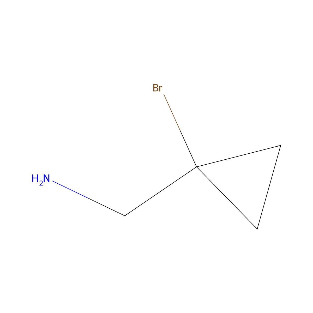 (1-Bromocyclopropyl)methanamine molecular structure, CAS 1823368-00-8