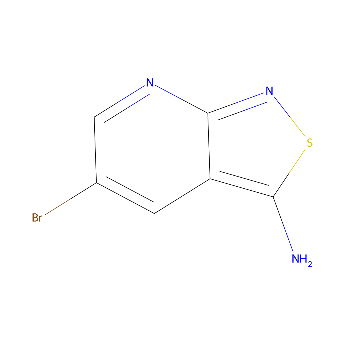 5-Bromoisothiazolo[3,4-b]pyridin-3-amine molecular structure, CAS 1823368-22-4