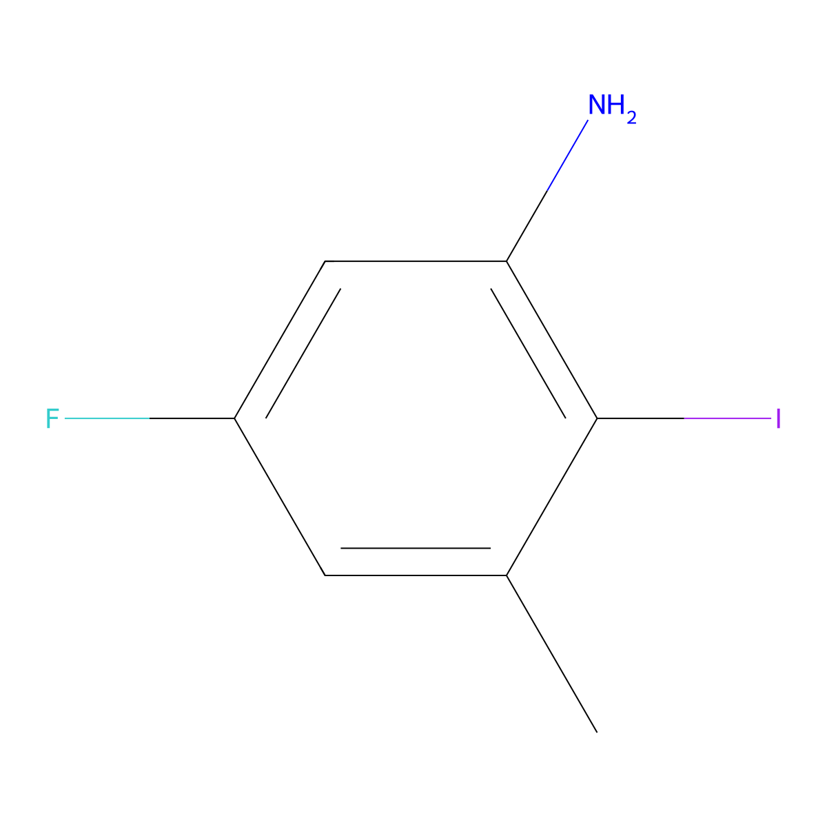 5-Fluoro-2-iodo-3-methylaniline molecular structure, CAS 1823368-42-8