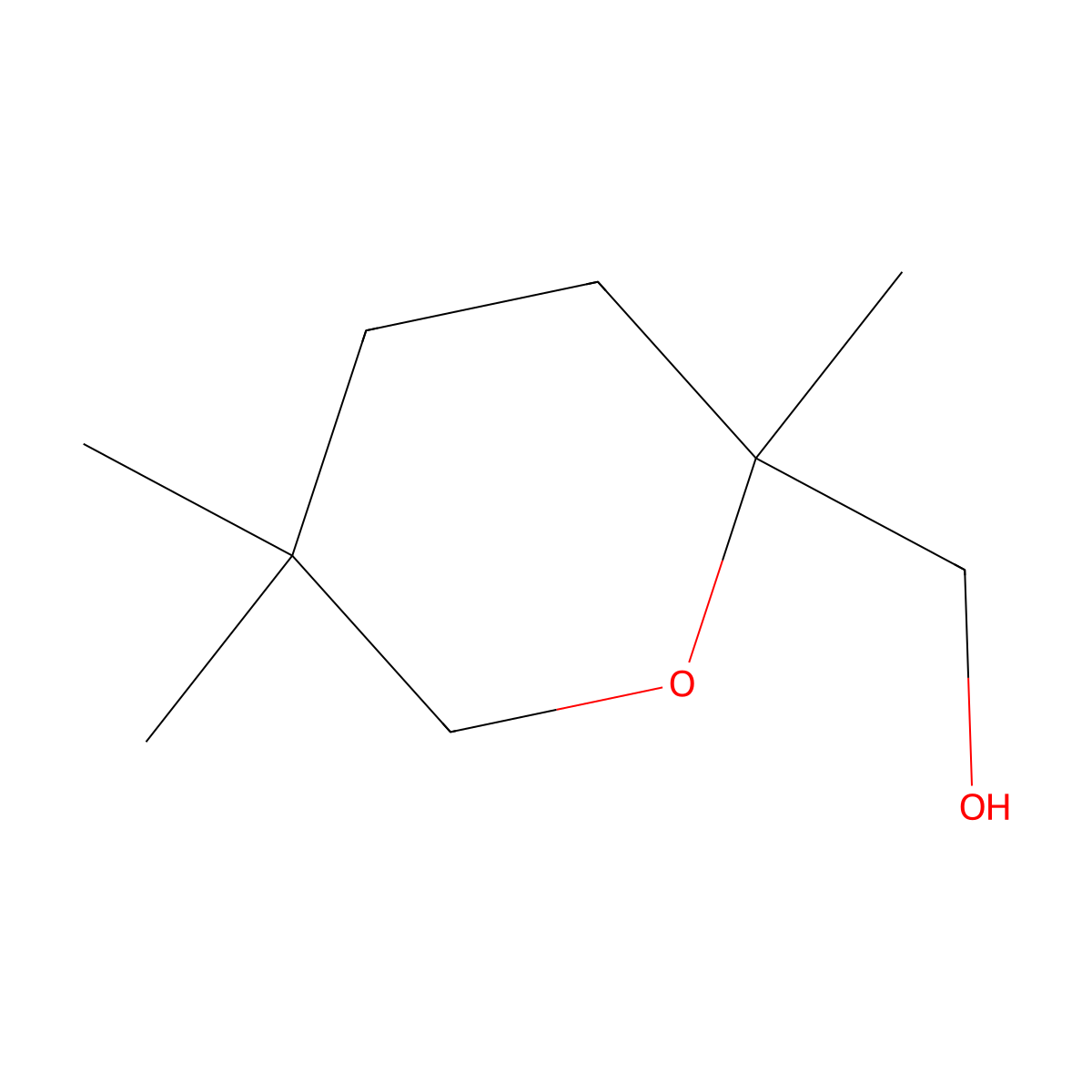 (2,5,5-Trimethyloxan-2-yl)methanol molecular structure, CAS 1823369-39-6