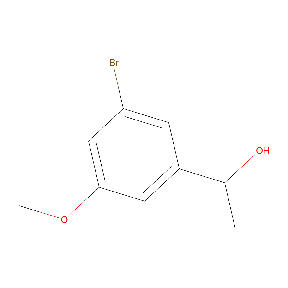 1-(3-Bromo-5-methoxyphenyl)ethan-1-ol molecular structure, CAS 1823369-84-1