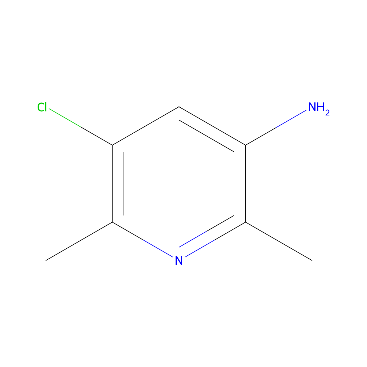 5-Chloro-2,6-dimethylpyridin-3-amine molecular structure, CAS 1823370-46-2