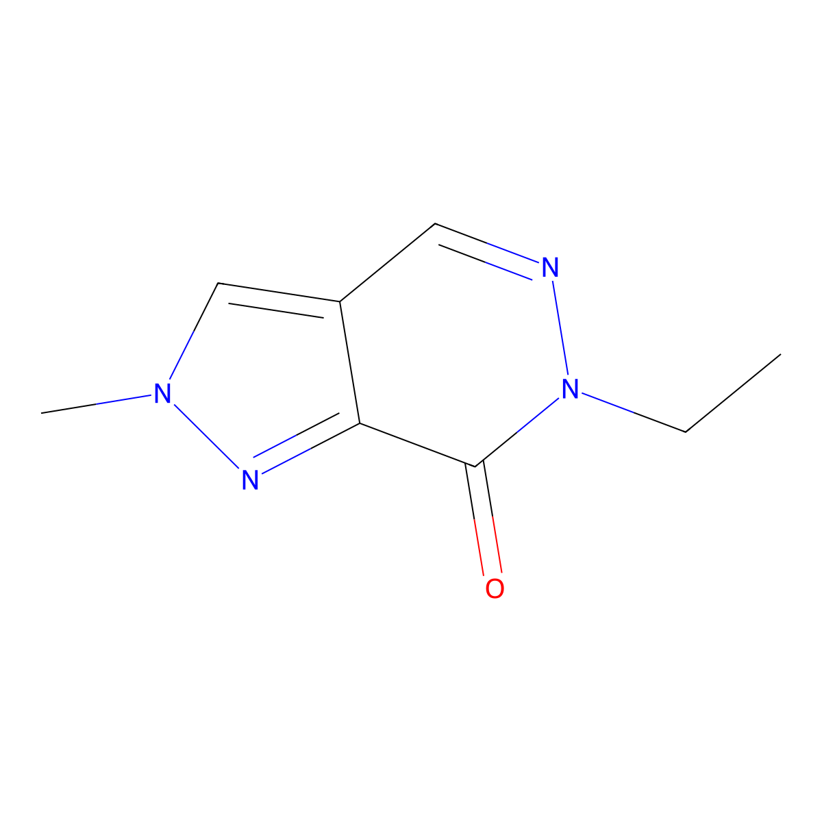 6-ethyl-2-methyl-2H,6H,7H-pyrazolo[3,4-d]pyridazin-7-one molecular structure, CAS 1823371-43-2