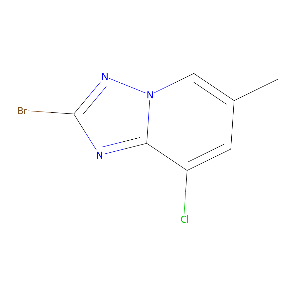 2-Bromo-8-chloro-6-methyl-[1,2,4]triazolo[1,5-a]pyridine molecular structure, CAS 1823372-38-8