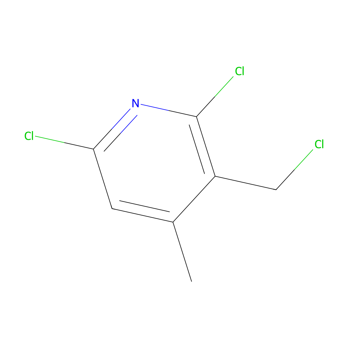 2,6-Dichloro-3-(chloromethyl)-4-methylpyridine molecular structure, CAS 1823372-68-4