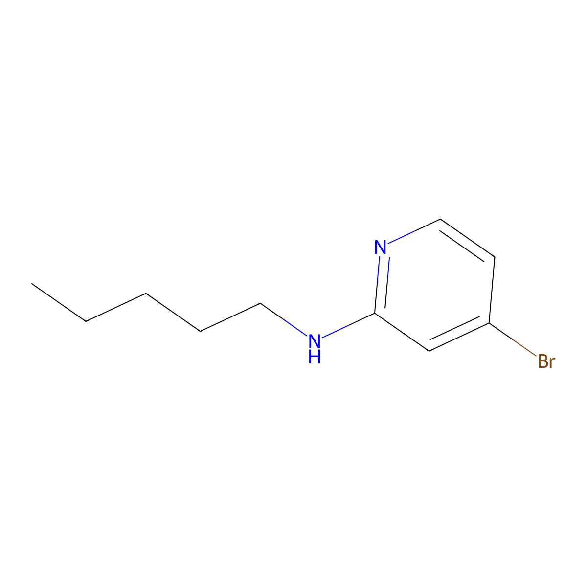 4-Bromo-n-pentylpyridin-2-amine molecular structure, CAS 1823372-87-7