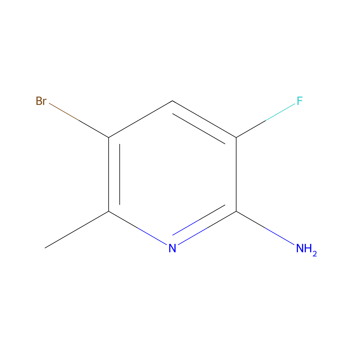 5-Bromo-3-fluoro-6-methylpyridin-2-amine molecular structure, CAS 1823373-77-8