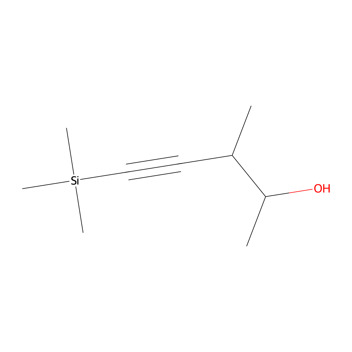 3-Methyl-5-(trimethylsilyl)pent-4-yn-2-ol molecular structure, CAS 1823376-31-3
