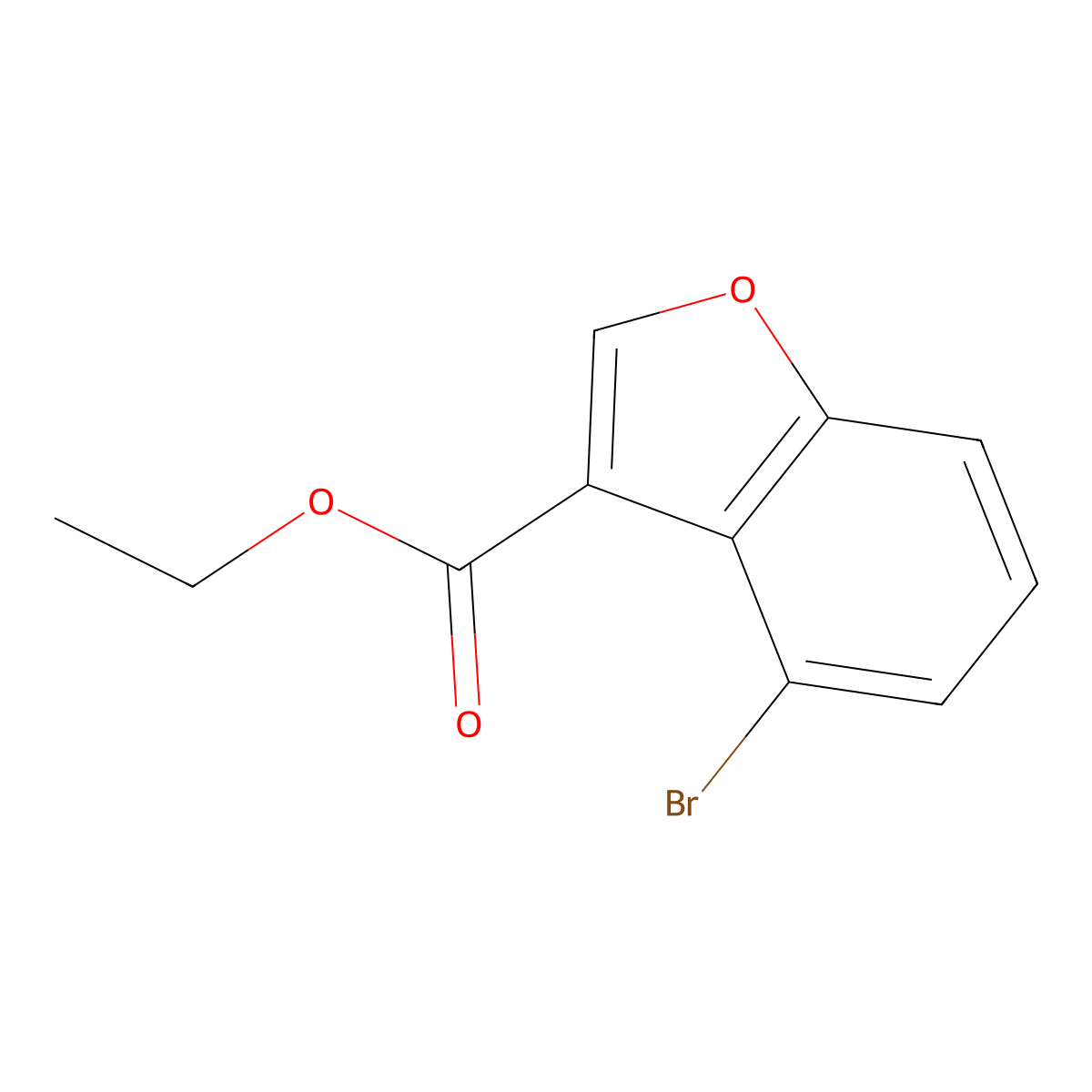 Ethyl 4-bromobenzofuran-3-carboxylate molecular structure, CAS 1823377-05-4