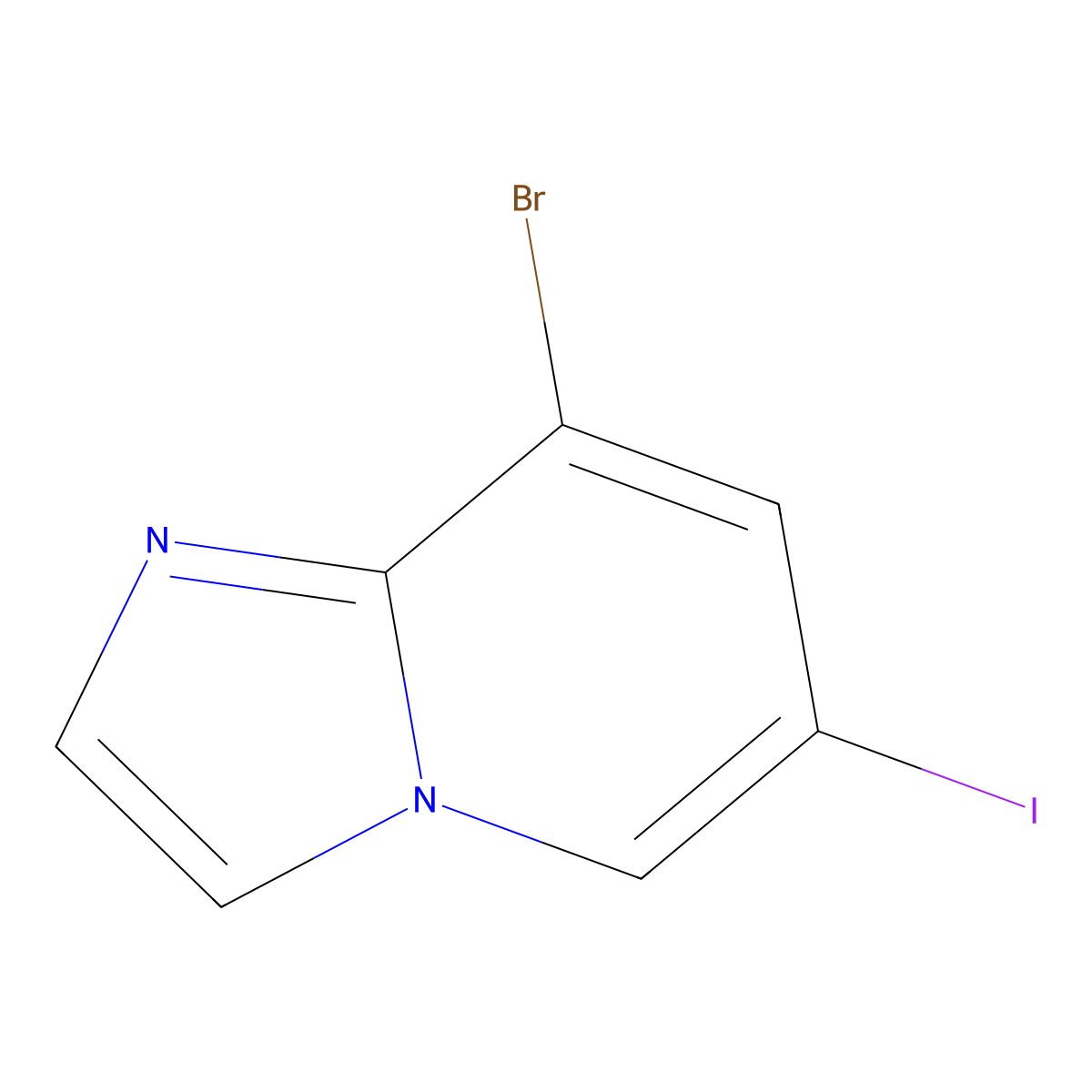 8-Bromo-6-iodoimidazo[1,2-a]pyridine molecular structure, CAS 1823379-07-2