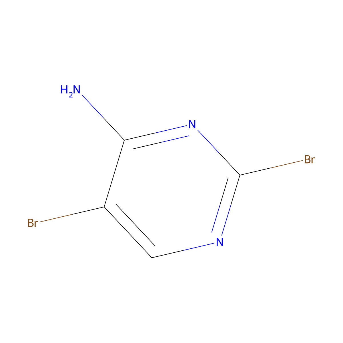 2,5-Dibromopyrimidin-4-amine molecular structure, CAS 1823379-09-4