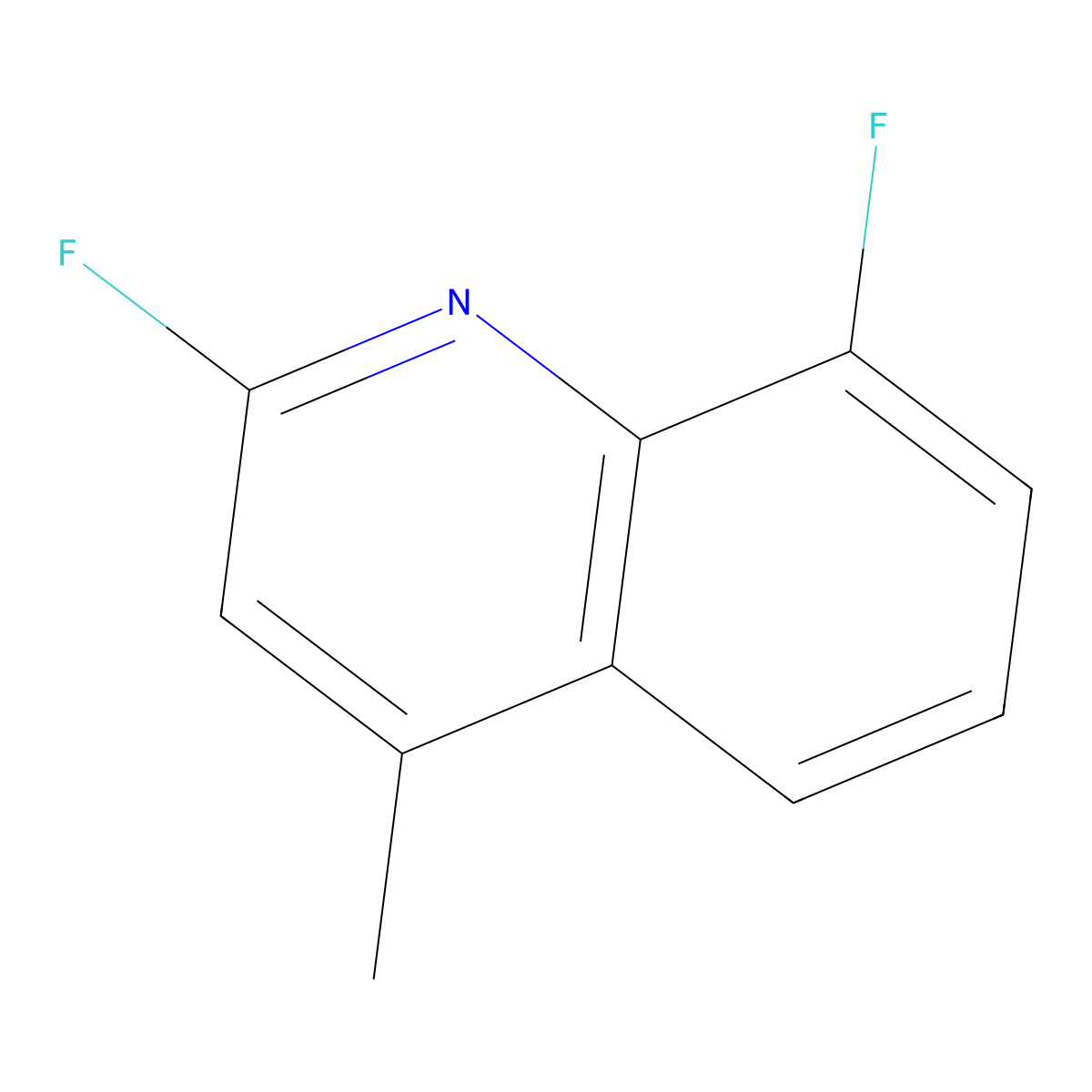 2,8-Difluoro-4-methylquinoline molecular structure, CAS 1823380-27-3
