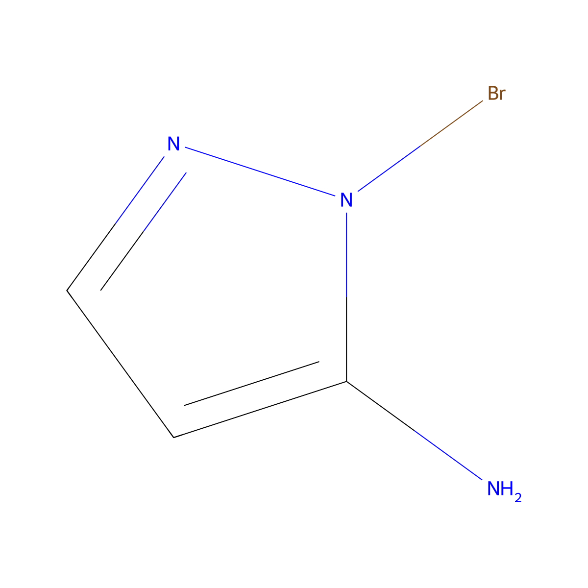 1-bromo-1H-pyrazol-5-amine molecular structure, CAS 1823380-61-5