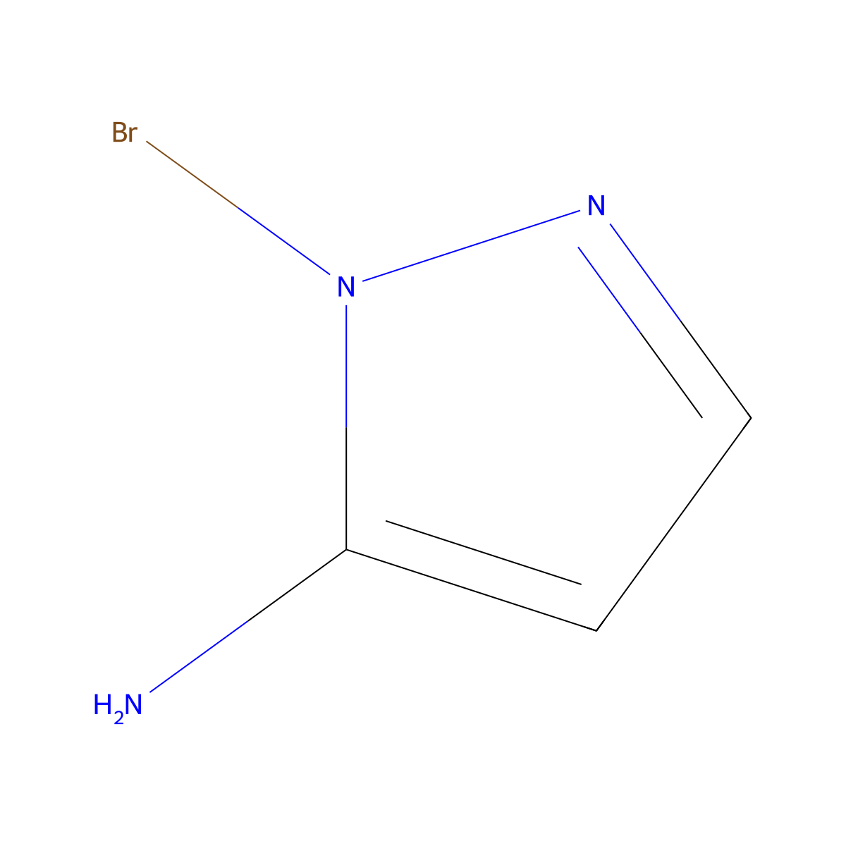 1-bromo-1H-pyrazol-5-amine molecular structure, CAS 1823380-61-5