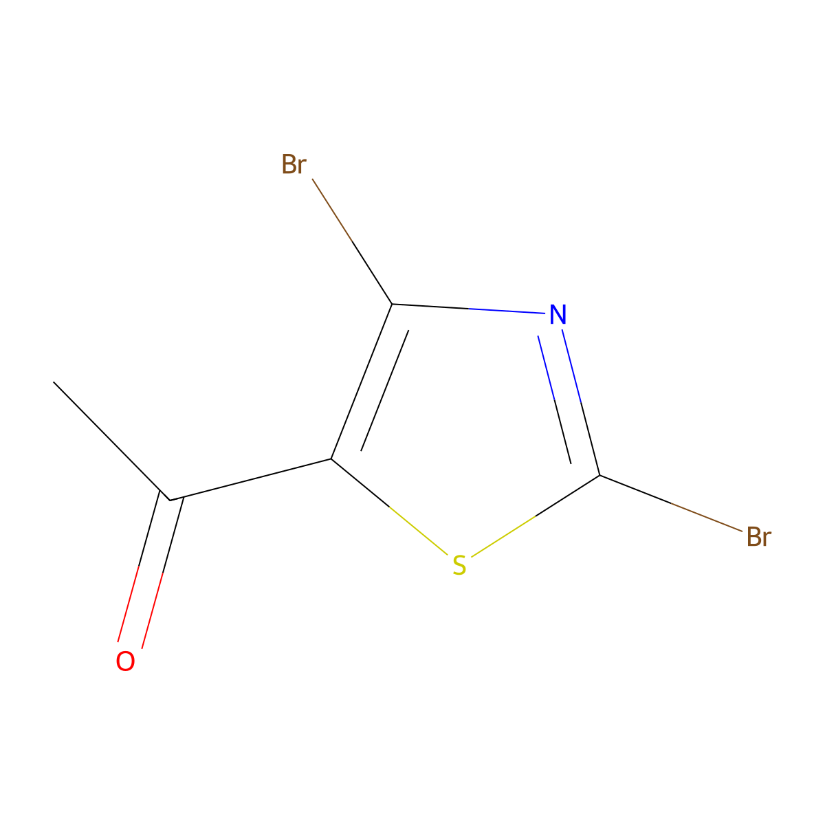 1-(Dibromo-1,3-thiazol-5-yl)ethan-1-one molecular structure, CAS 1823382-26-8