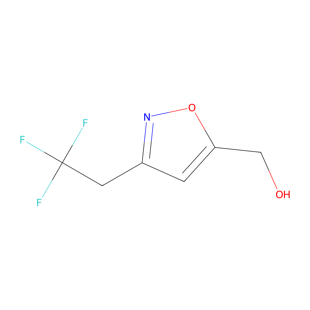 3-(2,2,2-Trifluoroethyl)-5-isoxazolemethanol molecular structure, CAS 1823382-79-1
