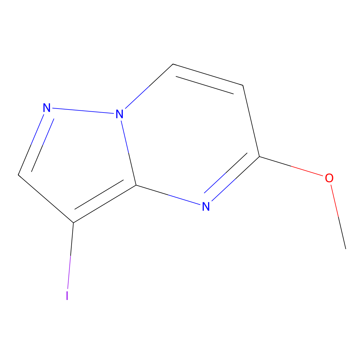 3-Iodo-5-methoxypyrazolo[1,5-a]pyrimidine molecular structure, CAS 1823383-09-0