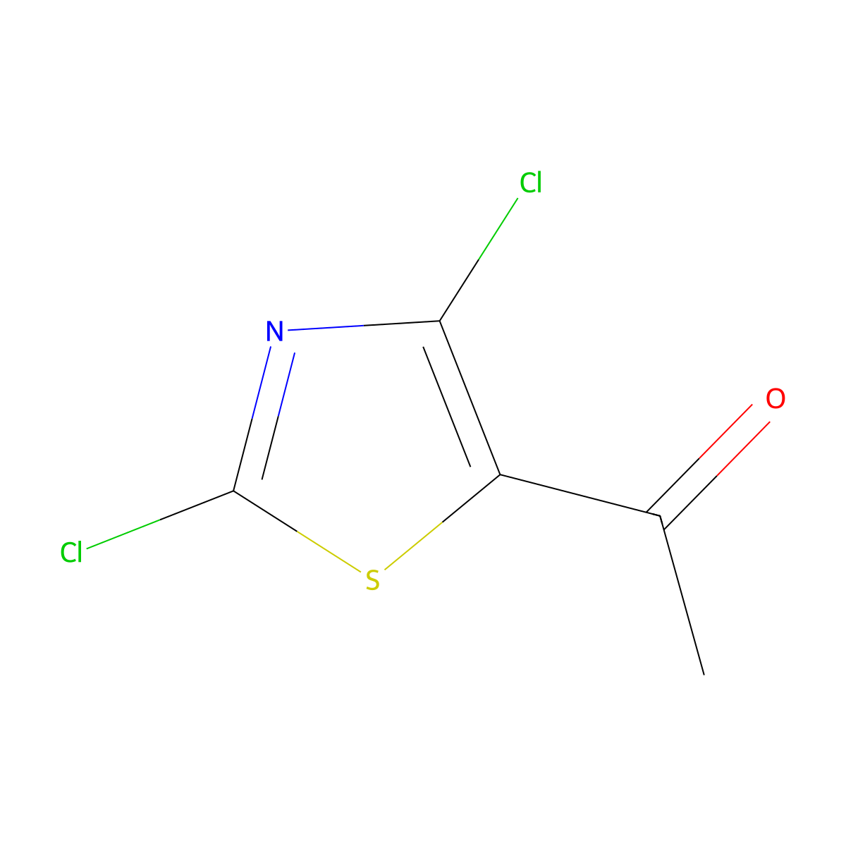 Ethanone, 1-(2,4-dichloro-5-thiazolyl)- molecular structure, CAS 1823383-10-3