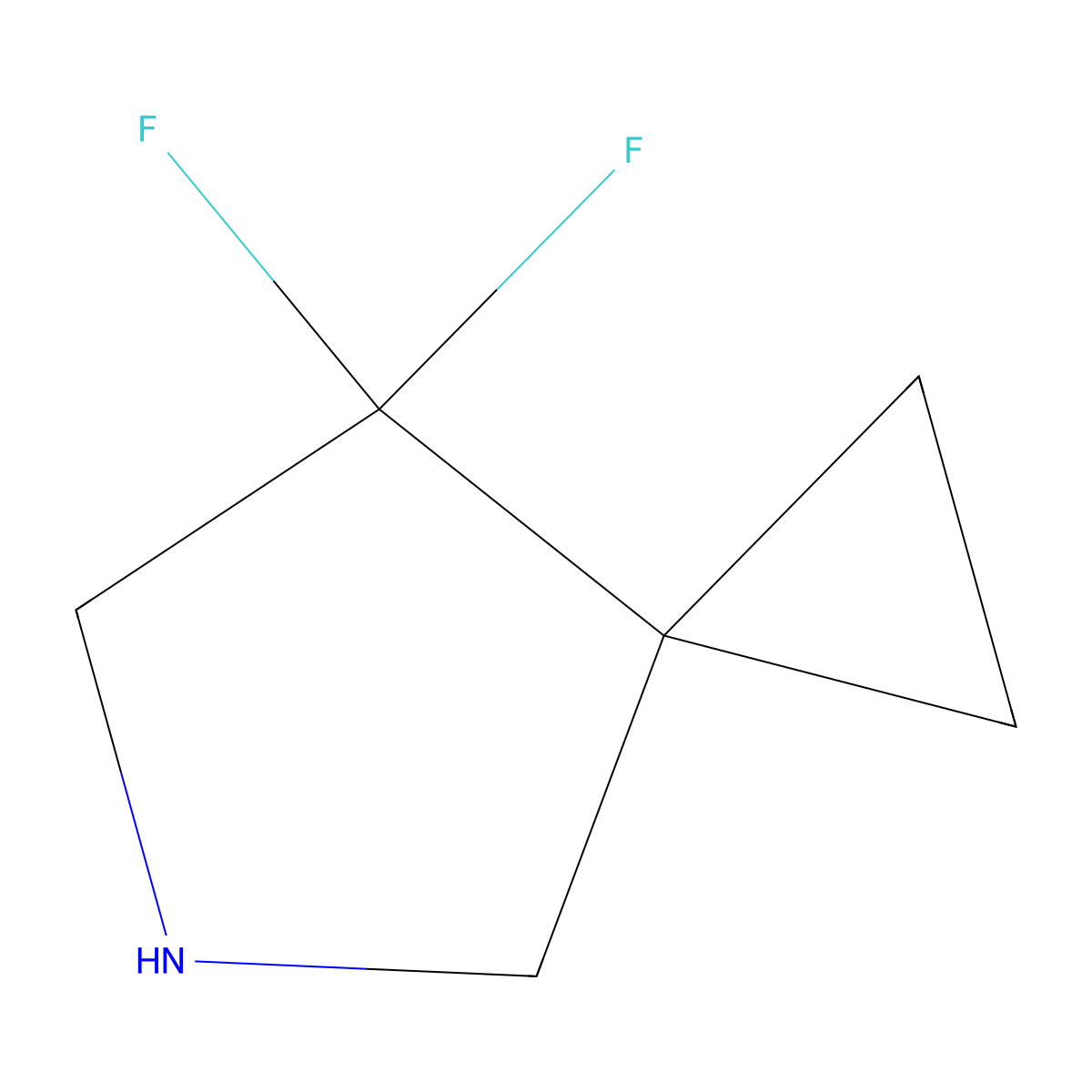 7,7-Difluoro-5-azaspiro[2.4]heptane molecular structure, CAS 1823384-48-0