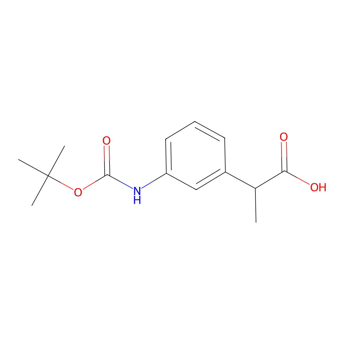 2-(3-{[(Tert-butoxy)carbonyl]amino}phenyl)propanoic acid molecular structure, CAS 1823387-77-4