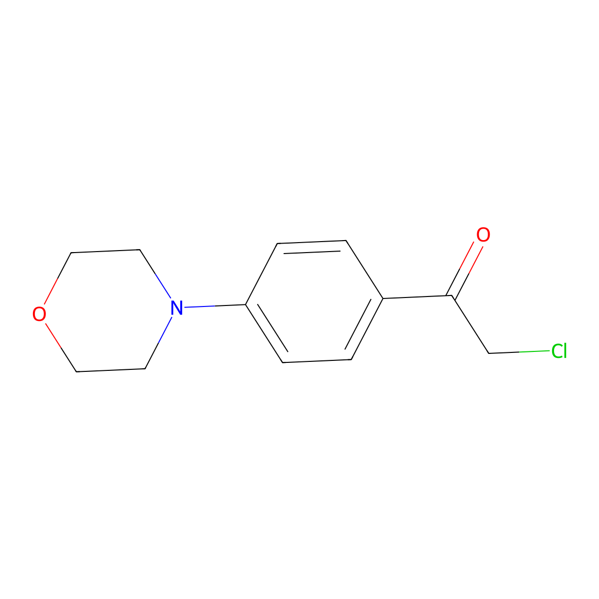 2-Chloro-1-[4-(morpholin-4-yl)phenyl]ethan-1-one molecular structure, CAS 1823387-89-8