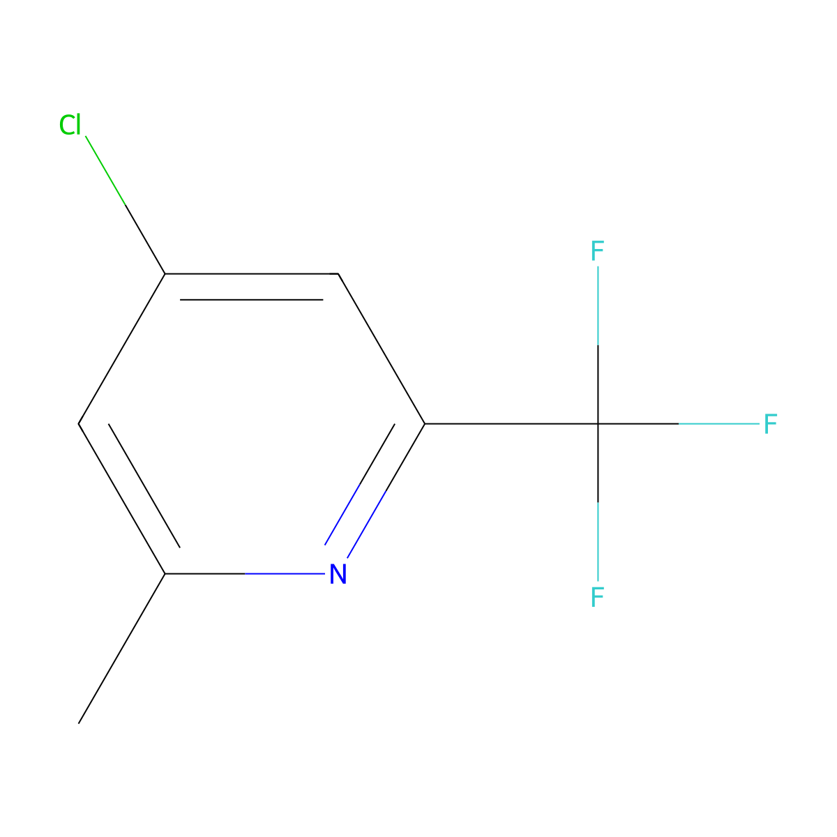 4-Chloro-2-methyl-6-(trifluoromethyl)pyridine molecular structure, CAS 1823388-55-1